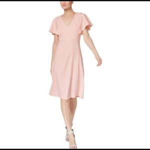 Calvin Klein Ruffle Sleeve A-Line Dress
